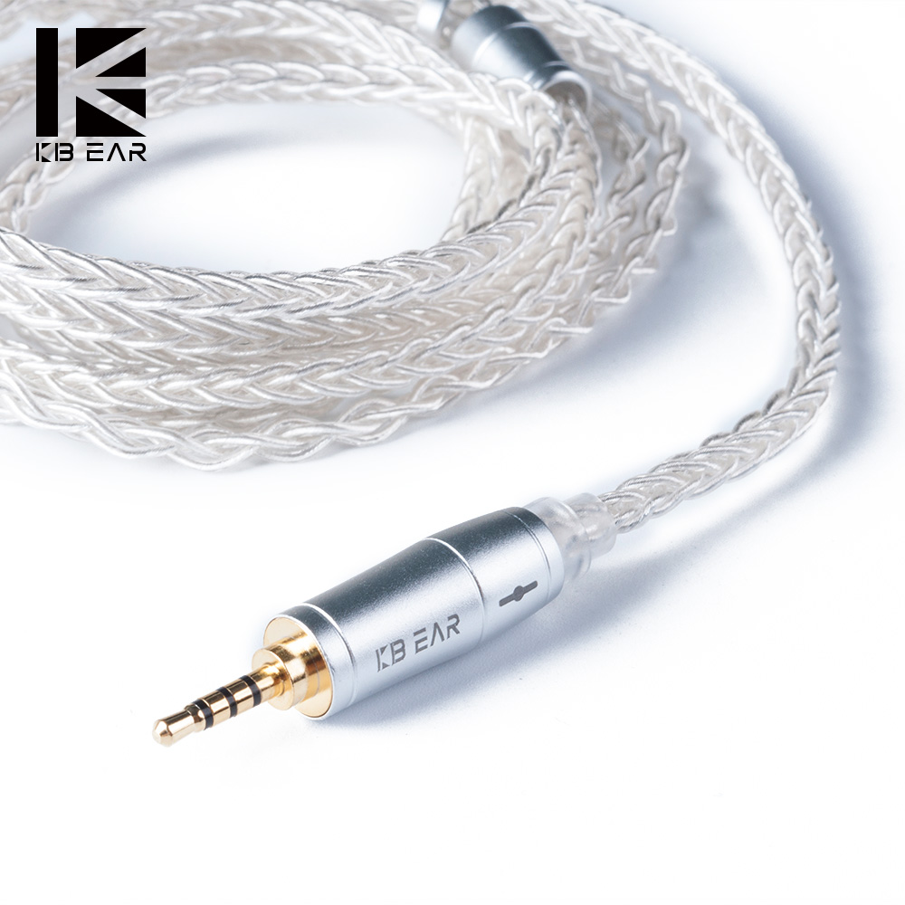 Esports Gaming Earbuds - KBEAR-auriculares con Cable plateado mejorado, 8