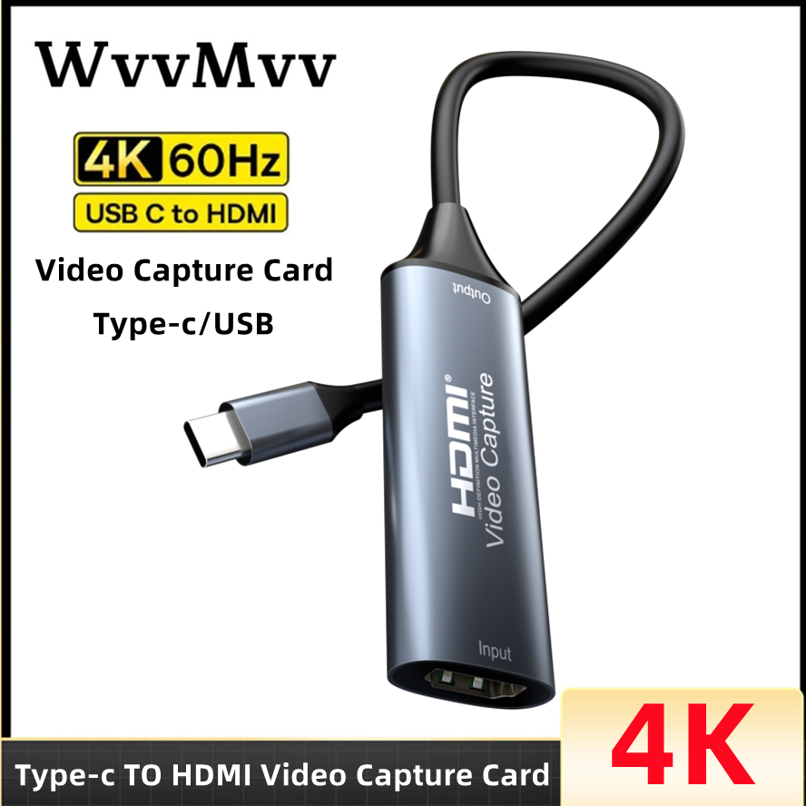 Capture Card 4K Hdmi - Cable USB tipo C a HDMI