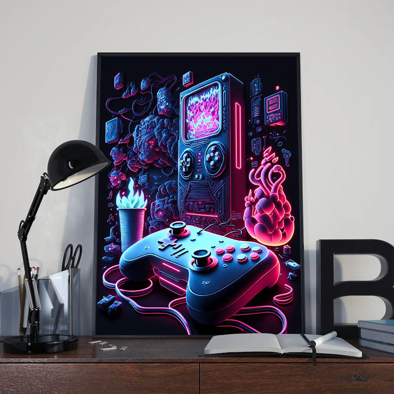 Póster Moderno de Neón Pop par - Esports Gaming Houses reseña y precio