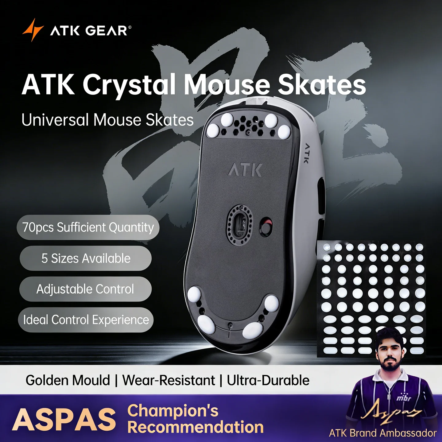 Patines de Ratón ATK Crystal J - Esports Gaming Pcs reseña y precio